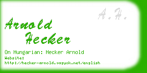 arnold hecker business card